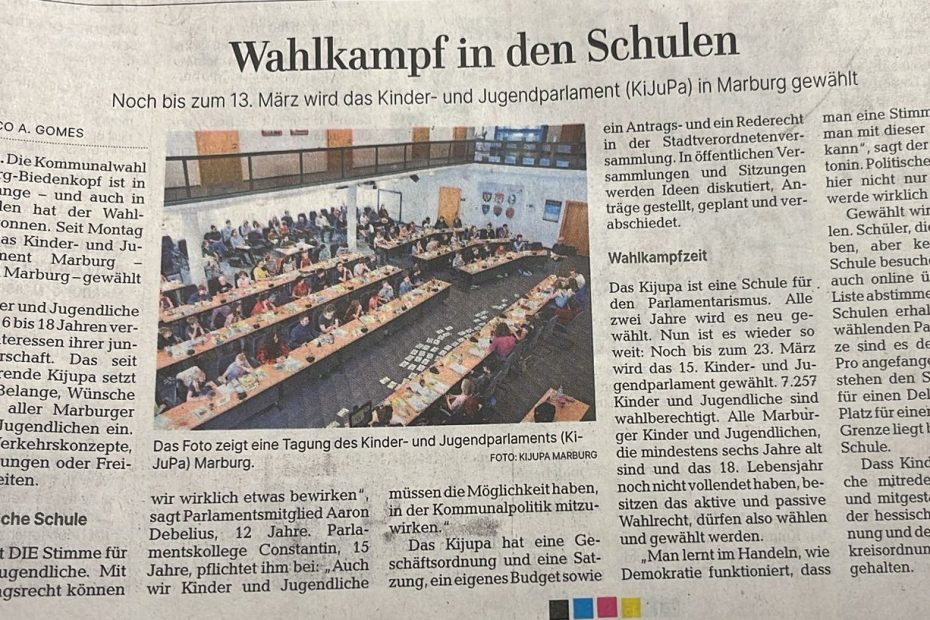 Artikel der Oberhessischen Presse zur KiJuPa-Wahl 2026