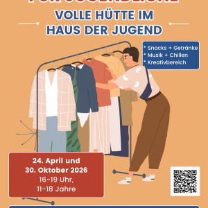 Plakat zur Kleidertauschparty am 24.04.26